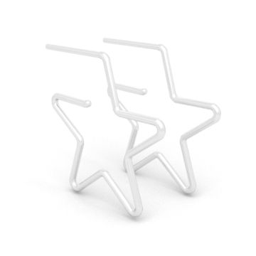 Stud earrings -stars, 925 silver D02