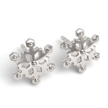 Earrings, decorative earstuds Snowflakes, silver 925 SZ 583