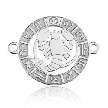 Connector Zodiac Sign Cancer Silver 925 BL 660 - 0,4 mm