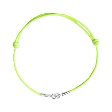 Lime Cord Bracelet Finding Silver 925 11-22 CM