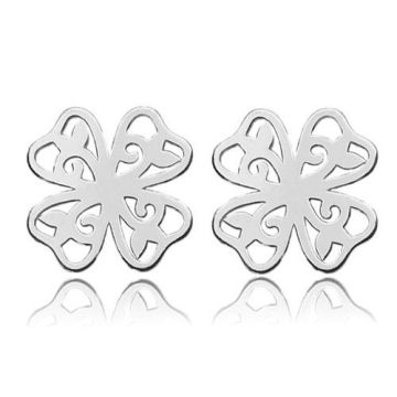 Earstuds, earrings Clovers Silver 925, SZ 21