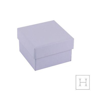 High-quality paper jewelry box in light violet color - 5,5 x 5,5 cm, PD-MURANO FI VQM05