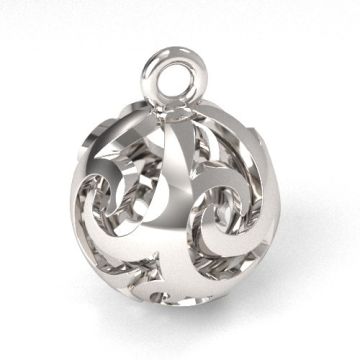 Decorative open-work ball Charm, silver 925 S-CHARM 663