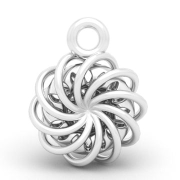 Decorative pendant - rotating flower, Silver 925 R08