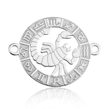 Connector Zodiac Sign Scorpio Silver 925 BL 664 - 0,8 mm