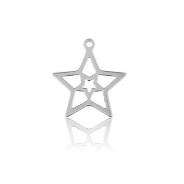 Charm Open-work STAR Silver 925 BL 108 - 0,4 mm