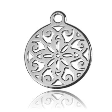 Charm Rosette open-work Silver 925 BL 238 - 0,4 mm