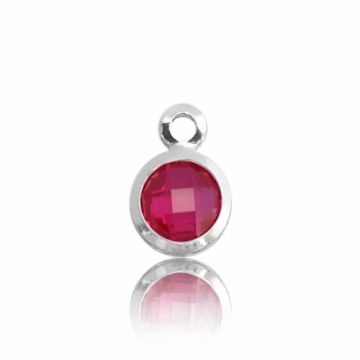 Pendant with synthetic ruby 5.0 mm, silver 925 BAZAKAM-RUBINSYNT