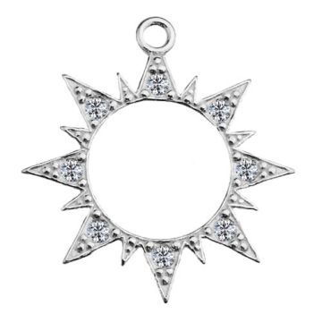 Charm Star / Sun with crystals, Silver 925 S-CHARM 525