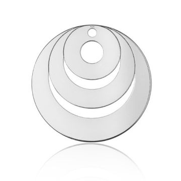 Engravable Round Charm Silver 925 BL 544 - 0,4 mm