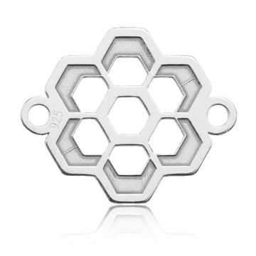 Connector geometric Flower, silver 925 BL 793 - 0,4 mm