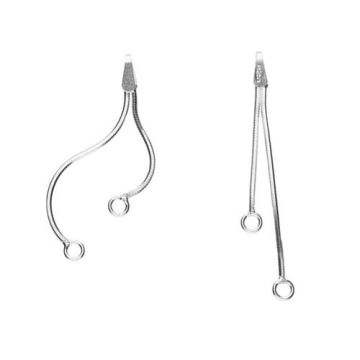 Ear Thread (2 chains) 20x30, silver 925 8L020-2xFPx2D2030