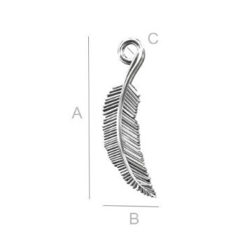 Zawieszka Piórko,  srebro próba 925 ODL-00034