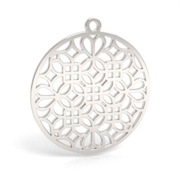 Decorative charm - rosette pendant , silver 925 BL 937 - 0,4 mm