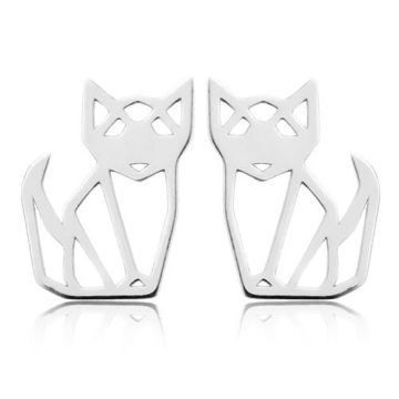 Earrings/earstuds Foxes, Silver 925 SZ 629