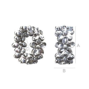 Spacer Bar Flowers Silver 925 ODL-00065