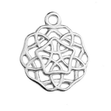 Braided Open-work Charm Silver 925 S-CHARM 408