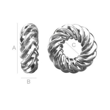 Przekładka skręcana, srebro próba 925 ODL-00021