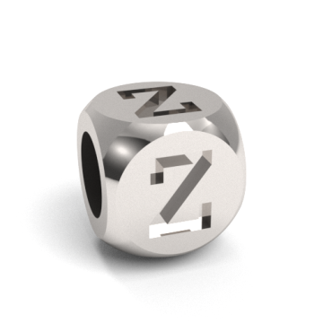 Charm with a letter Z, silver 925 CUBE Z