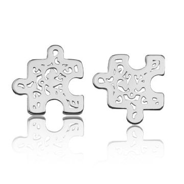 Earrings, earstuds Puzzle Silver 925, SZ 47