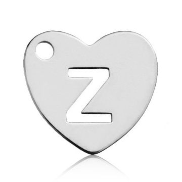 Charm Heart with Letter Z Silver 925 BL HEART Z - 0,8 mm