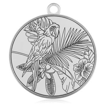 Charm with Parrot, silver 925 BL 895 - 0,8 mm