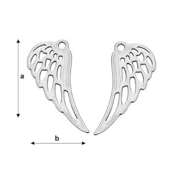 Skrzydło ażurowe srebro próba 925 LASER - WINGS