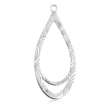 Charm Teardrop, silver 925 BL 806 - 0,8 mm