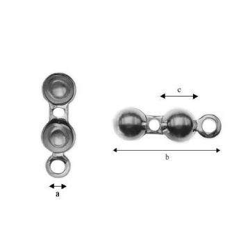 Zakończenie srebrne 10 mm typu "dziewczynka", próba 925 LP 5