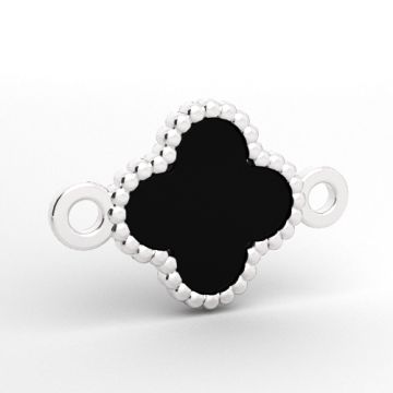 Decorative enamel clover, Sterling Silver 925 S-CHARM 837