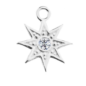 Charm Star with crystal, silver 925 S-CHARM 626