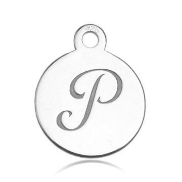 Charm - Letter P engraved - 0,8 mm