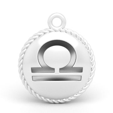 Decorative pendant - Libra Zodiac Sign, Silver 925 P11