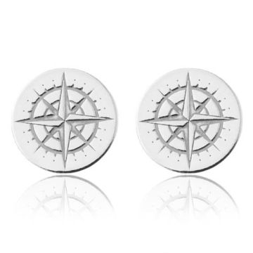 Earstuds / earrings Compass - Wind Rose, silver 925 SZ 588