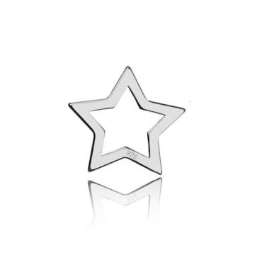 Charm/Connector Star Silver 925 BL 175 - 0,8 mm