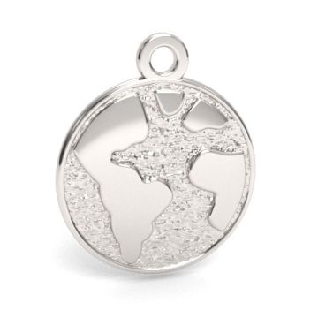 Decorative pendant  - globe, world map, silver 925 S-CHARM 730