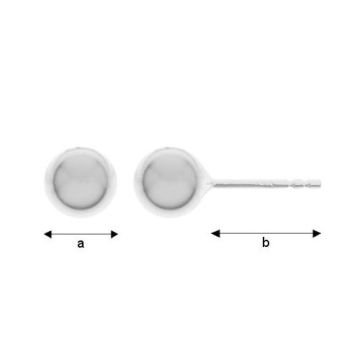 Earstud with ball 7 mm, Silver 925 KLSG 7