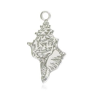 Decorative charm, seashell pendant with an engraved pattern, silver 925 BL 952 - 0,4 mm