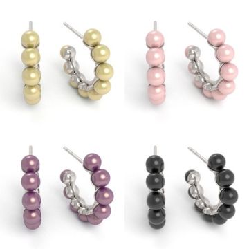 Earrings/earstuds with Preciosa pearls, Silver 925 EX 27