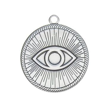 Decorative charm, pendant with engraved eye of the prophet , silver 925 BL 938 - 0,4 mm