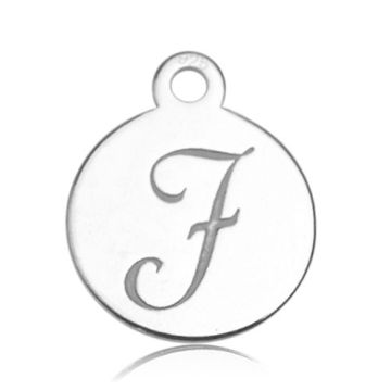 Charm - Letter J engraved - 0,4 mm