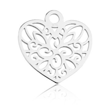 Charm Open-work Heart Silver 925 BL 742 - 0,4 mm