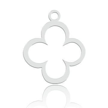 Decorative pendant, clover, 925 silver BL 992 - 0.8 mm