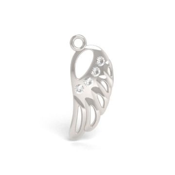 Charm Wing with crystals, Silver 925 S-CHARM 141