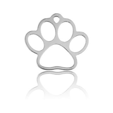 Charm Paw 18x17mm Silver 925 BL 10 - 0,4 mm