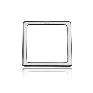 Charm/Connector Square Silver 925 BL 320 - 0,8 mm