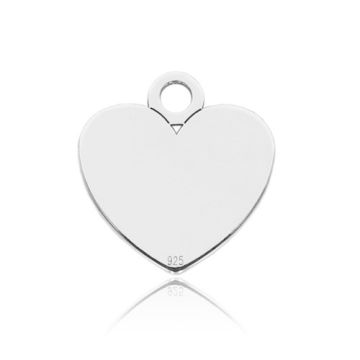 Engravable Charm - Small Heart pendant, Silver 925 BL 978  - 0,4 mm