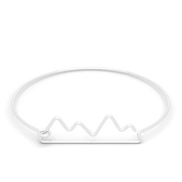 Decorative bracelet with mountains, 925 silver D27