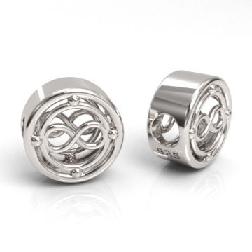 Decorative open-work charm with infinity, silver 925 S-CHARM 721