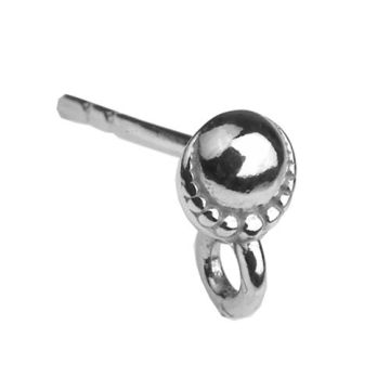 Earstud with ball and open loop Silver 925 SZTM 2